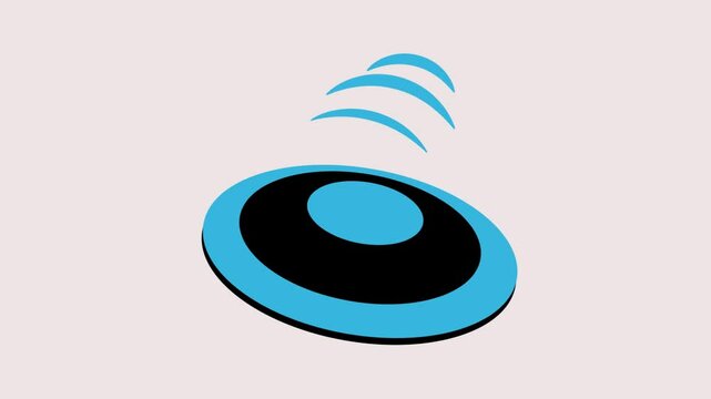 frisbee logo icon animation illustration flat