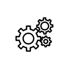 Mechanical gears шсщт in motion on a clean white background  