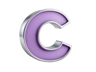 Exploring the Creative Representation of the Letter C in Purple Coloration with Musical Note Inspirations and Concepts