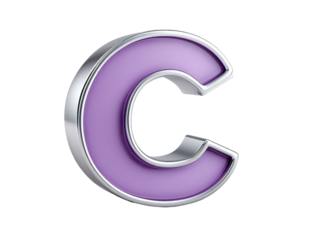 Exploring the Creative Representation of the Letter C in Purple Coloration with Musical Note Inspirations and Concepts