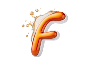 Exploring the Artistic Fusion of Fluidity and Sound with a Liquid Letter F Representing Important Musical Note Symbols