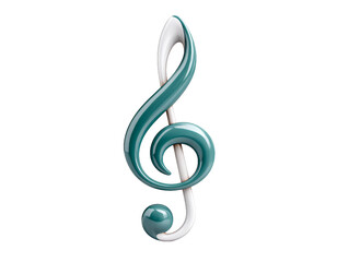 Obraz premium Exploring the Beauty of Important Musical Note Symbols with Green and White Treble Clefs in Harmony and Rhythm