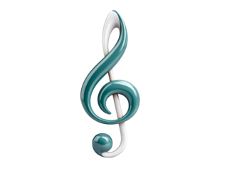 Exploring the Beauty of Important Musical Note Symbols with Green and White Treble Clefs in Harmony and Rhythm