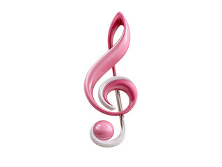Exploring the Symbolism of Musical Harmony with a Unique Pink Treble Clef and White Treble Representations in Artistic Design