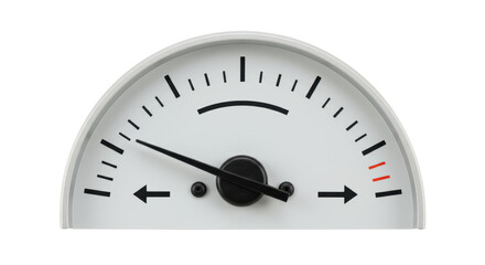 Isolated Speedometer Gauge with Needle Pointing to Low