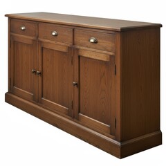 Fototapeta premium Stock Photo of Brown Wood Cabinet Furniture Home Interior Design