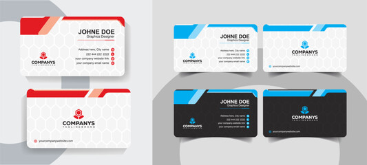 Creative Minimalist and Clean Corporate Business Card Design Vector Template. Modern minimalist business card template for creative branding.	