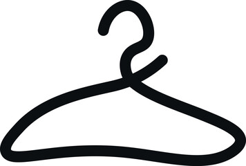 Plastic hanger vector silhouette