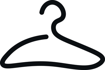 Plastic hanger vector silhouette