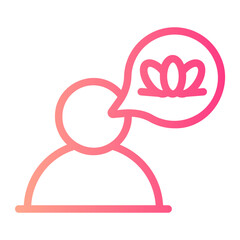 meditation gradient icon