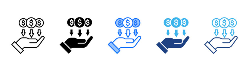 Profit Icon Set With Multiple Style Collection 