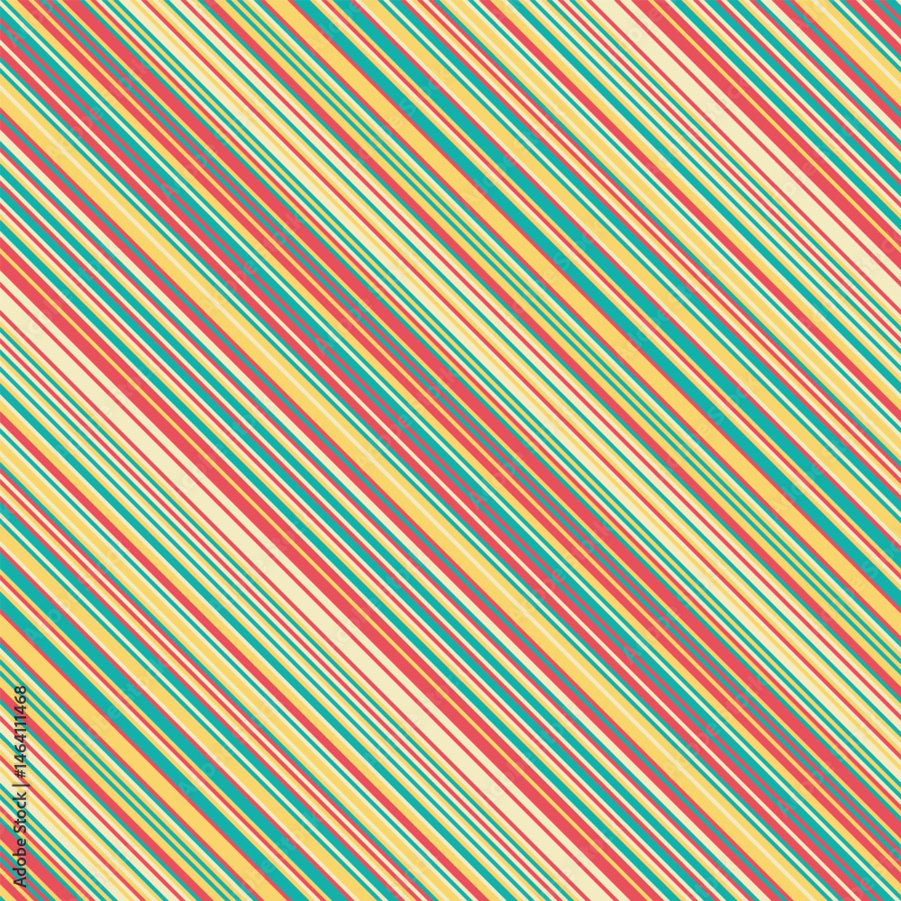 Aufkleber vibrant diagonal stripes in a retro color palette create a dynamic, playful pattern.
