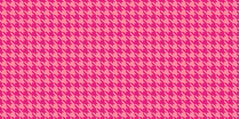 Vibrant pink houndstooth pattern.  Perfect for fashion, textiles, and website backgrounds.  This bold, geometric design offers a stylish and modern aesthetic, conveying energy and sophistication.