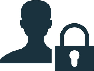 User security showing protecting privacy and padlock