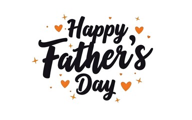 Amazing! Happy father's day lettering design isolated on white background. high quality