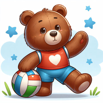 cartoon with volly ball