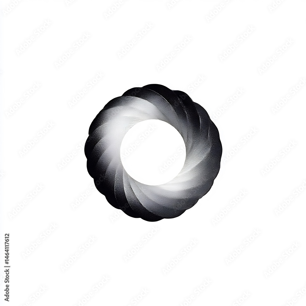 Poster abstract gradient helix design displaying fluidity and optical illusion effects