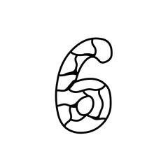 number mosaic stain icon