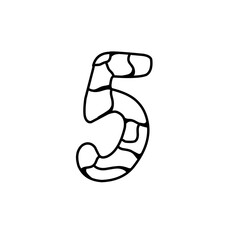 Fototapeta premium number mosaic stain icon