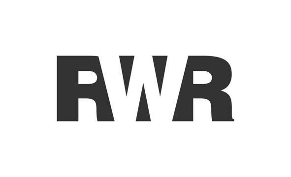 RWR logo design. Initial letter R W R bold font style for tech startups, consulting, corporate branding. Creative company name, headlines typography identity, trendy logotype.