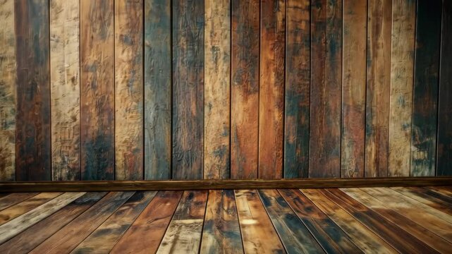 Rustic wooden wall and floor background (1)