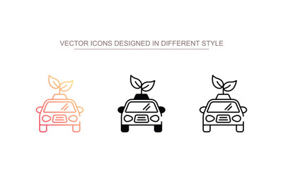 Eco Taxi icon design with white background stock illustration
