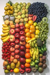 Colorful array of fresh fruits