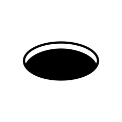 Vector Hole Icon. Crack, Pit, Tunnel, and Sinkhole.