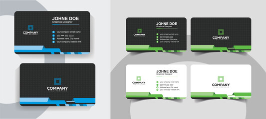 Creative Minimalist and Clean Corporate Business Card Design Vector Template. Modern minimalist business card template for creative branding.	