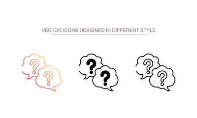 Question icon design with white background stock illustration