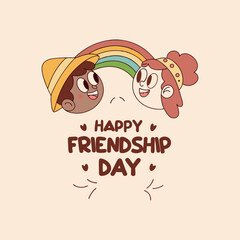 happy friendship day vector 