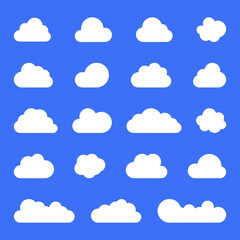 Cloud icon. Storage solution UI, web element, networking, databases, software sign, cloud and meteorology symbol concept.
