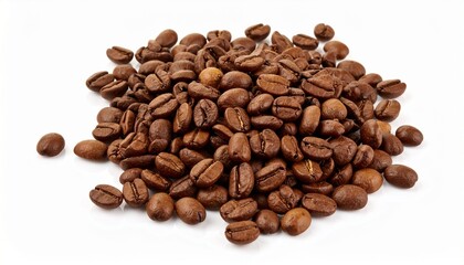 Naklejka premium coffee beans on white background