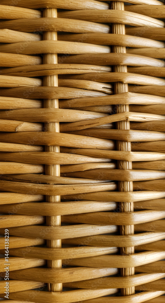 Poster wicker texture background of rattan woven weave patterned material