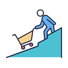 Climbing Cart Icon