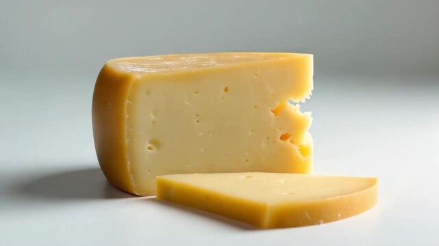 Close-up of Hard Cheese against a white background.