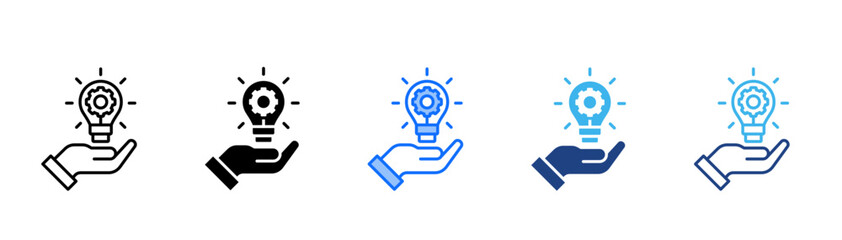 Innovation Icon Set With Multiple Style Collection 