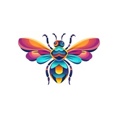 Colorful Bee Illustration Design.