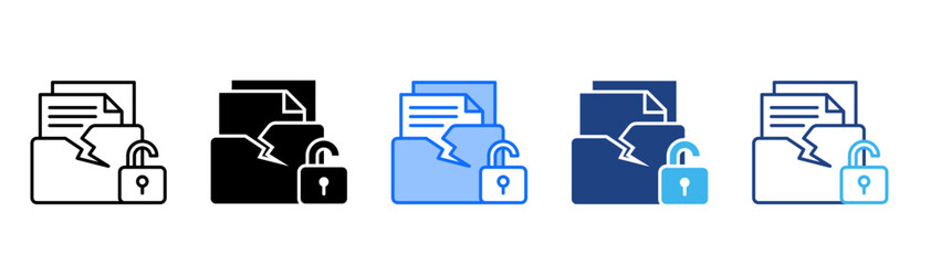 Misappropriation Icon Set With Multiple Style Collection 