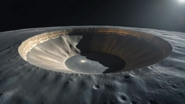 Crater Copernicus on the Moon, Oceanus Procellarum with a diameter of 96 Km. Ai provided elements for this image.