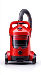 Fototapeta premium Bright red vacuum cleaner with modern design and features