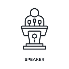 Speaker Icon Outline Style. Vector Illustration For Graphic Design