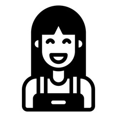 Smiling Girl with Pink Hair