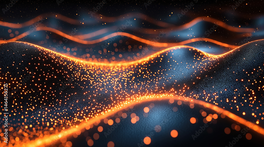 Poster vibrant waves of light and texture create a mesmerizing effect