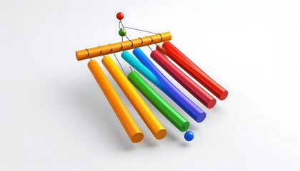 Colorful Wooden Wind Chime Decoration