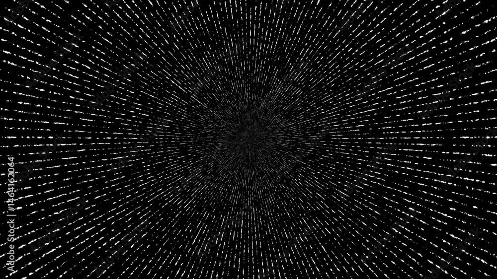Poster lines and dots tunnel vision perspective animation