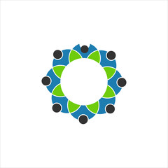 Abstract People Circle Collaboration Logo Design