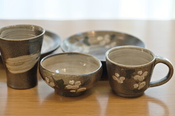 旅先で作った益子焼の器