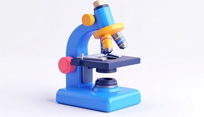 Microscope on White Background