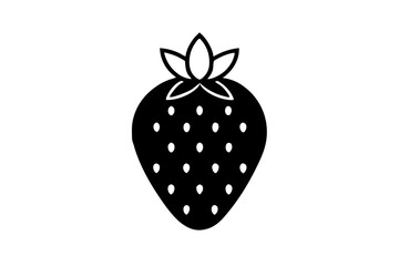 Strawberry silhouette vector illustration
